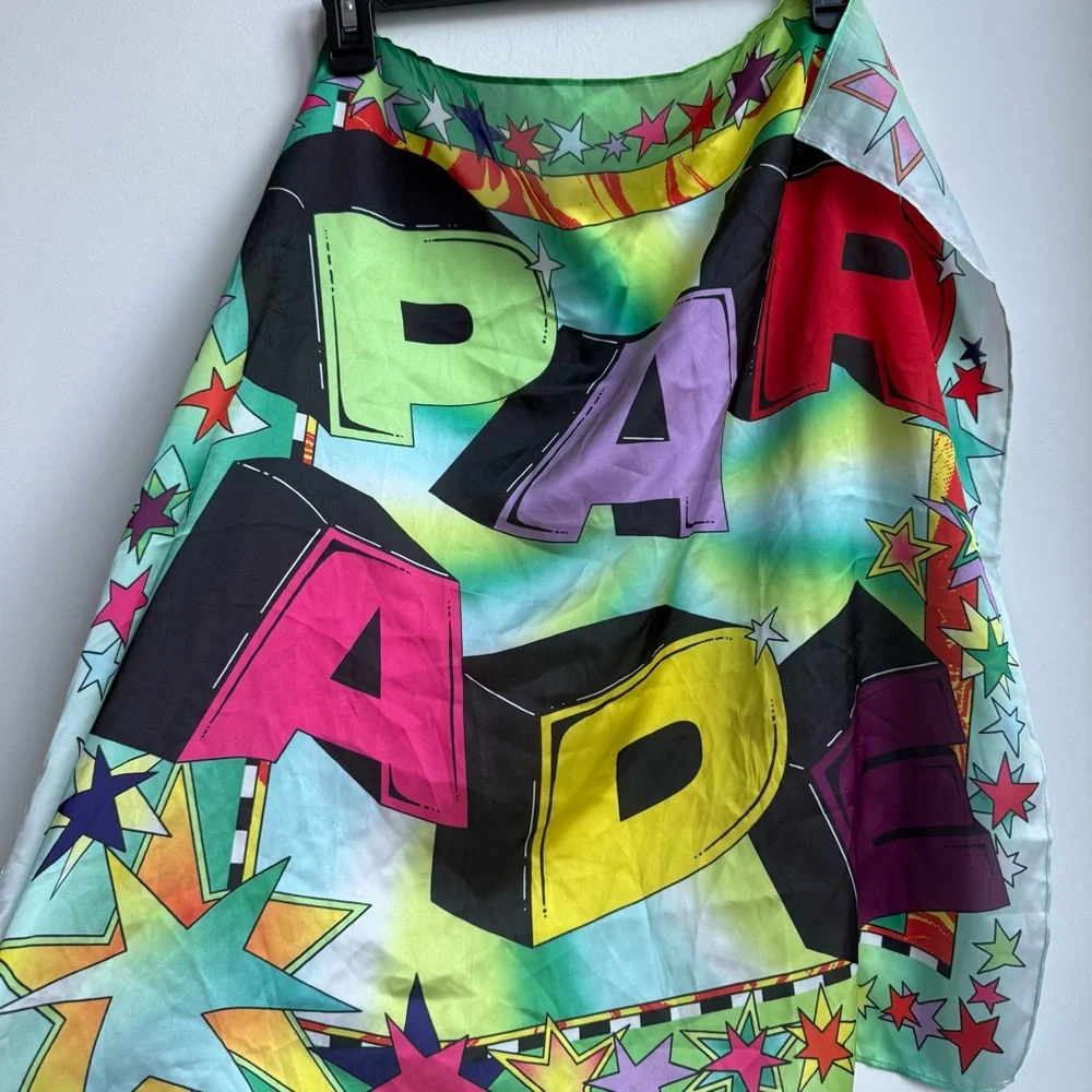 Vibrant Parade Design Hair Scarf